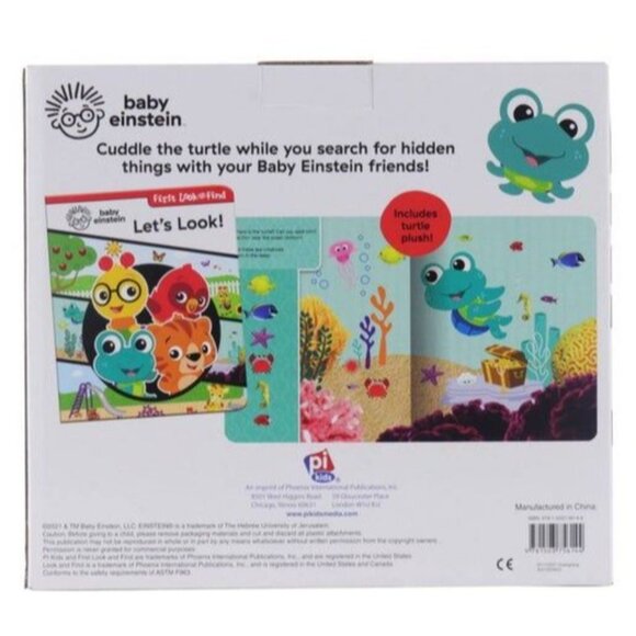 Baby Einstein First Look and Find Neptune Turtle - Book Box and Plush Set (Board - Picture 2 of 7
